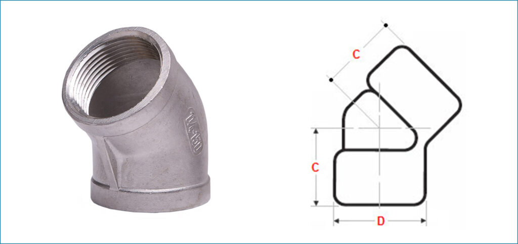 Threaded 45 Elbow Dimensions & 45 degree threaded elbow dimensions