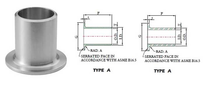 Long Stub End Dimensions