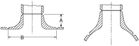 Dimensions of ASTM A105 Sweepolets